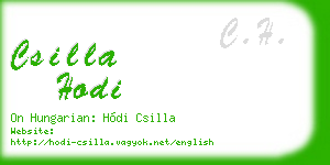 csilla hodi business card